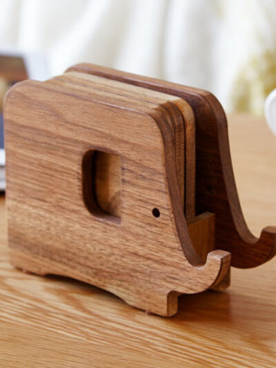Multifunctional Log Walnut Elephant Nordic Original