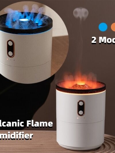 Volcanic Flame Aroma Essential Oil Diffuser USB Portable Jellyfish Air Humidifier Night Light Lamp Fragrance Humidifier